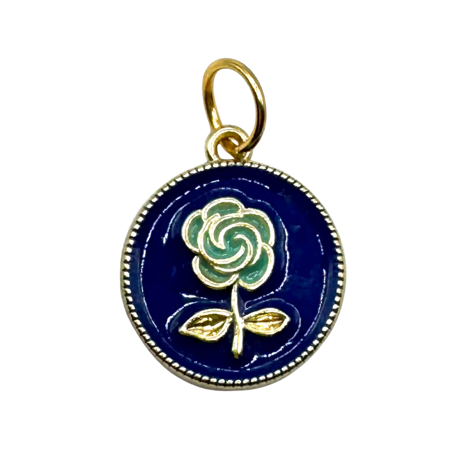 Flower Green and Blue Charm