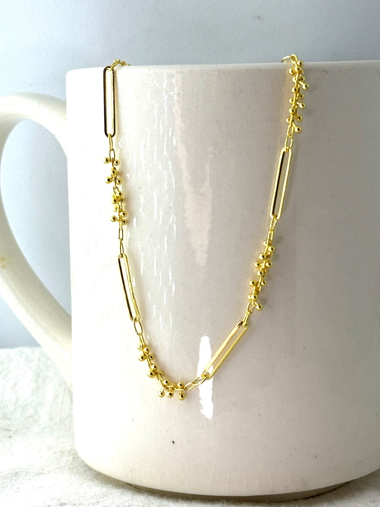 Nadine Necklace, can cut to custom length for wrist, ankle or neck