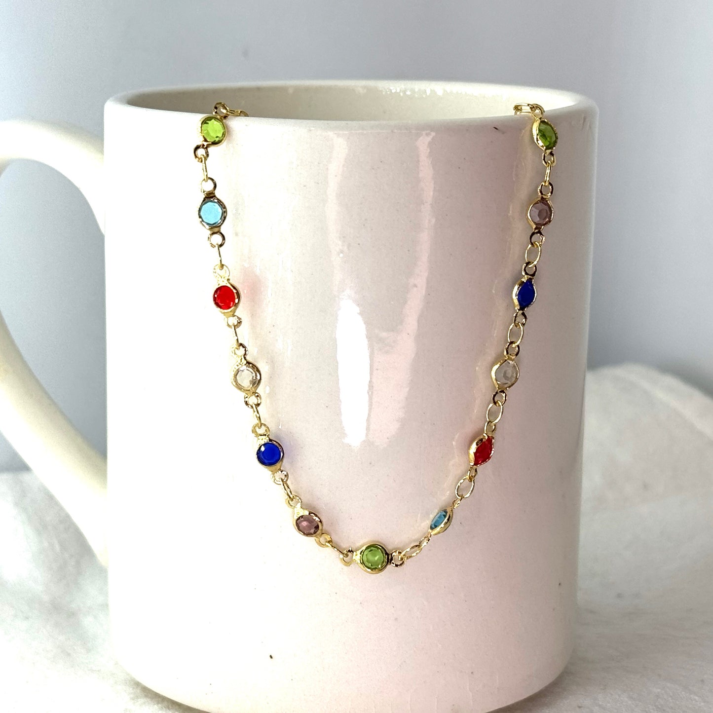 Penelope Necklace, can cut to custom length for wrist, ankle or neck