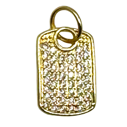 Tag Pave’ Crystals Charm