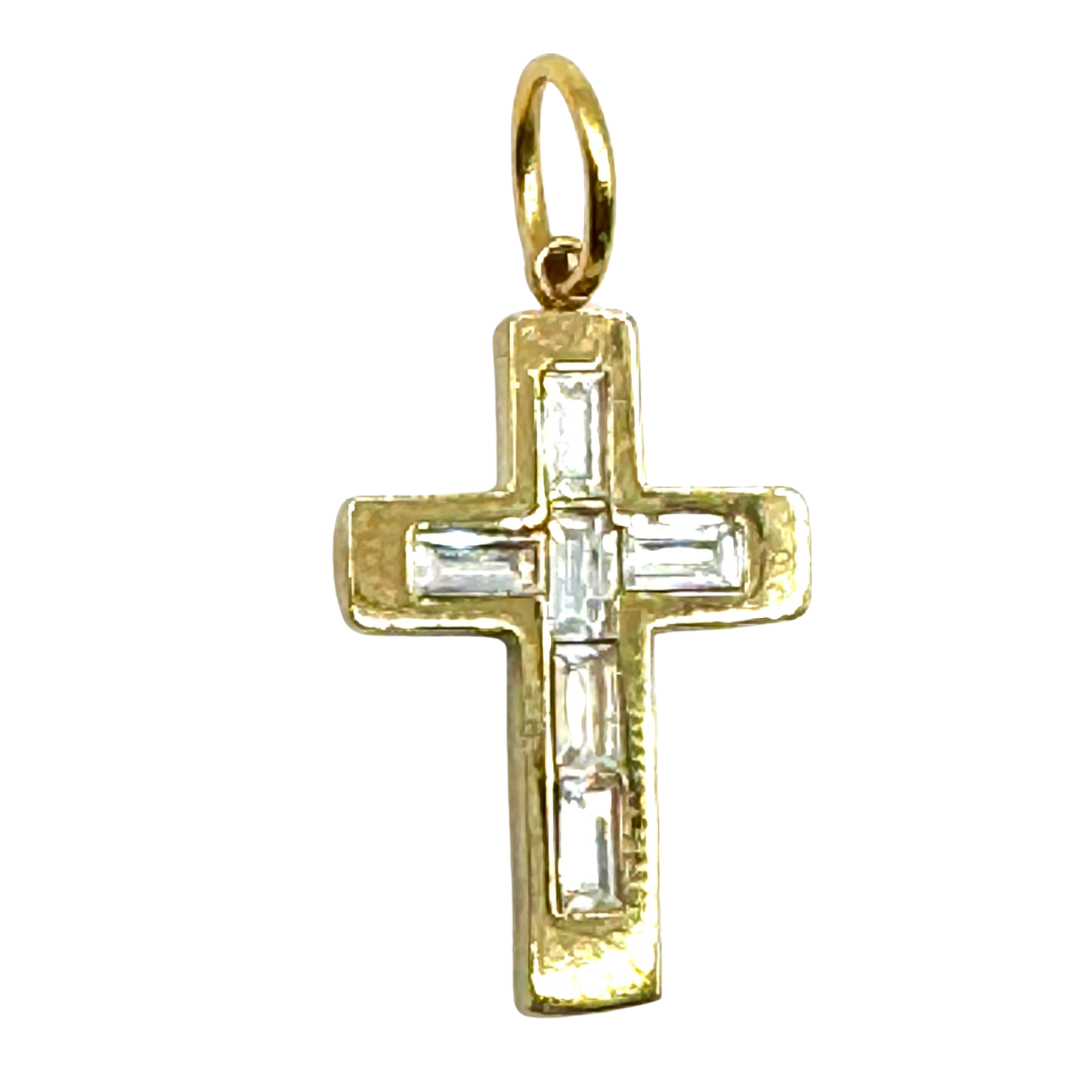 Cross with Clear Crystals Charm