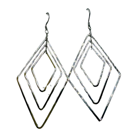 Geometric Silver Earrings