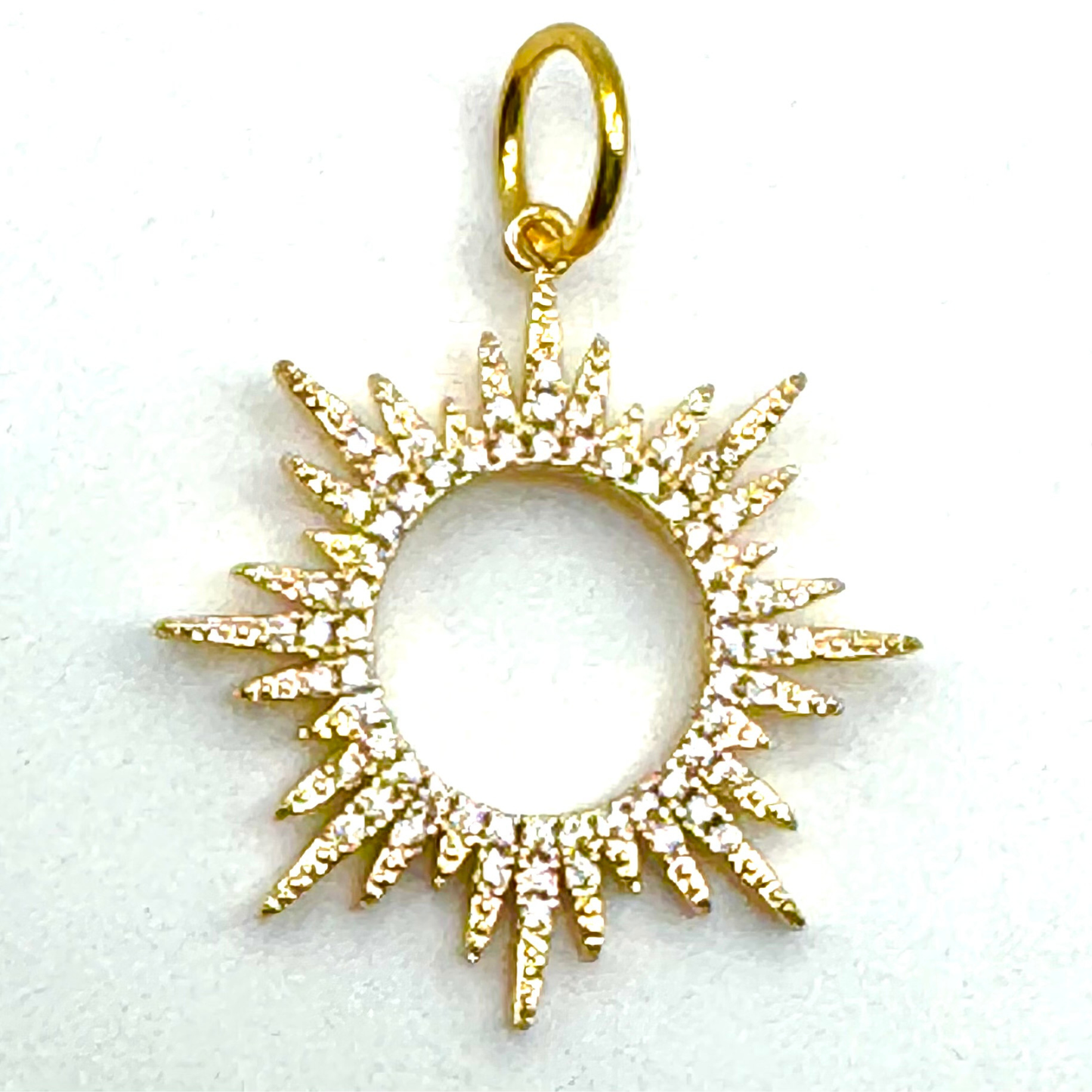 Sunburst Pave’ Crystals Charm