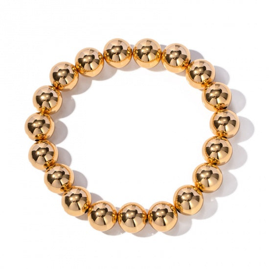 Gold Ball Bracelets, varying sizes