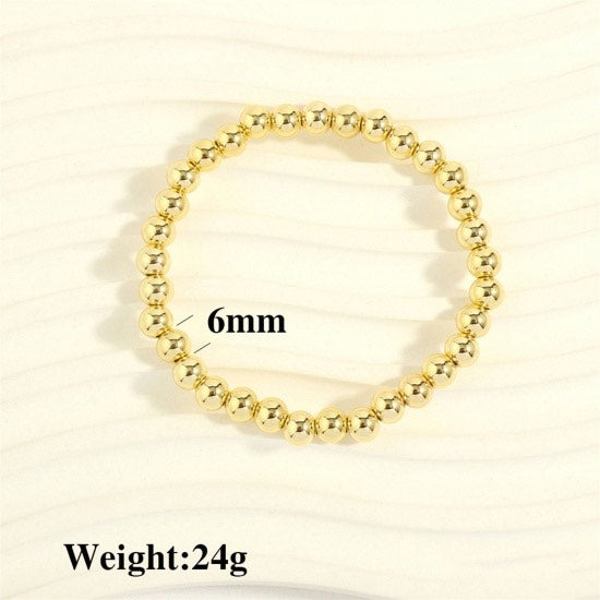 Gold Ball Bracelets, varying sizes