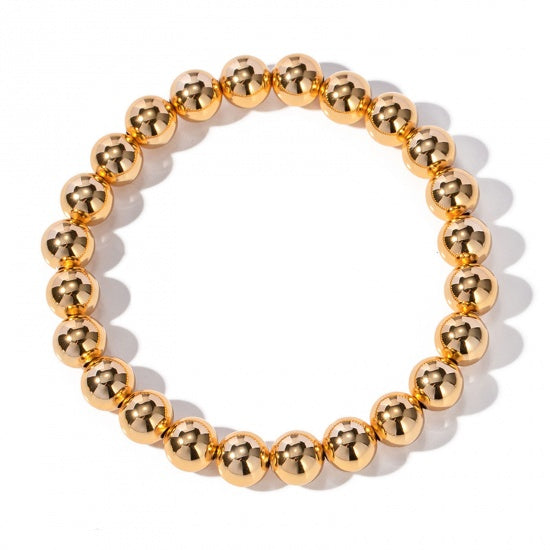 Gold Ball Bracelets, varying sizes